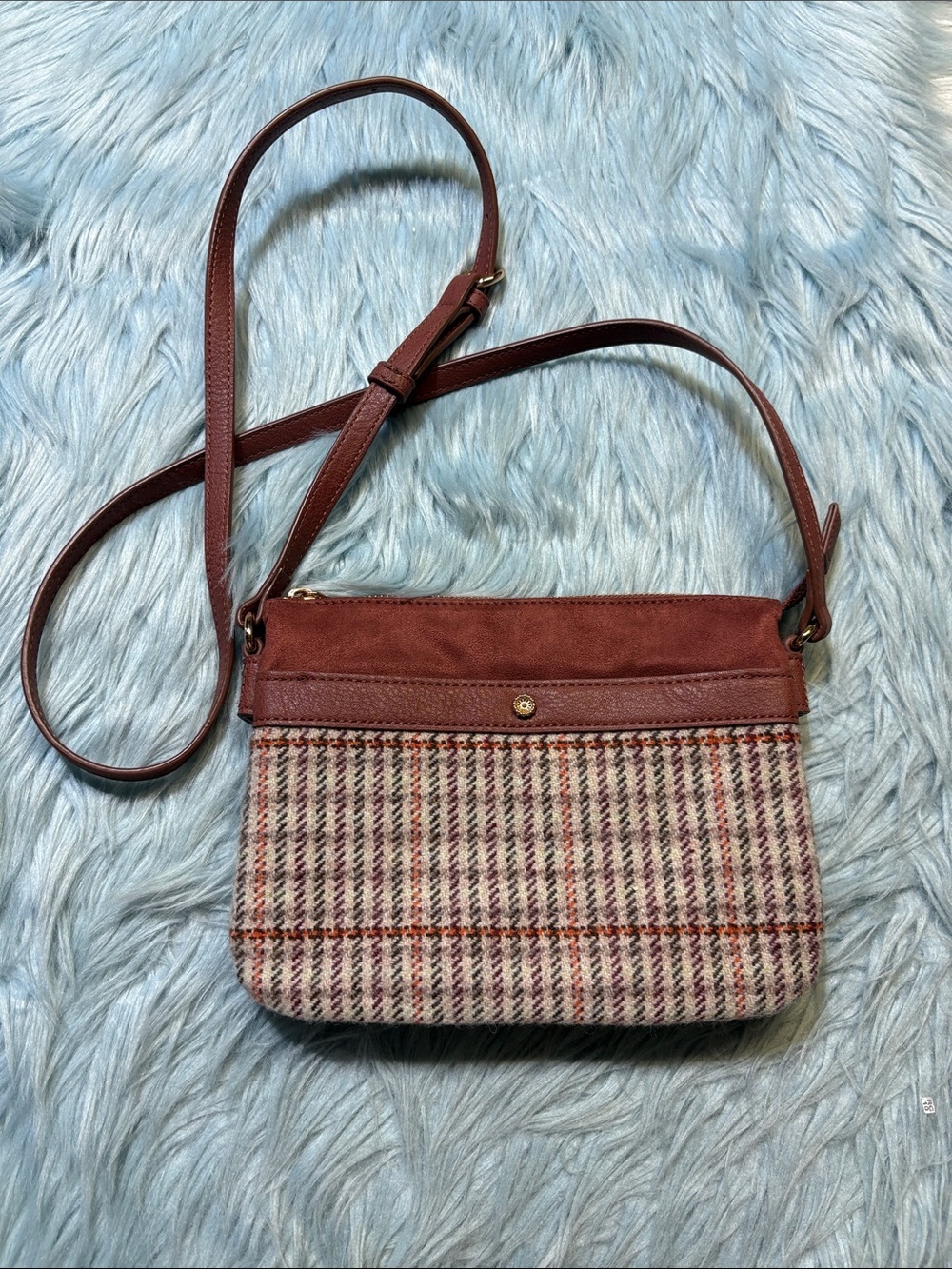 LC Lauren Conrad Plaid Crossbody Bag
